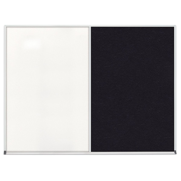 Single Door Radius Corkboard, 24"x36", Hea, UV7011RC-BLACK-AMETHY